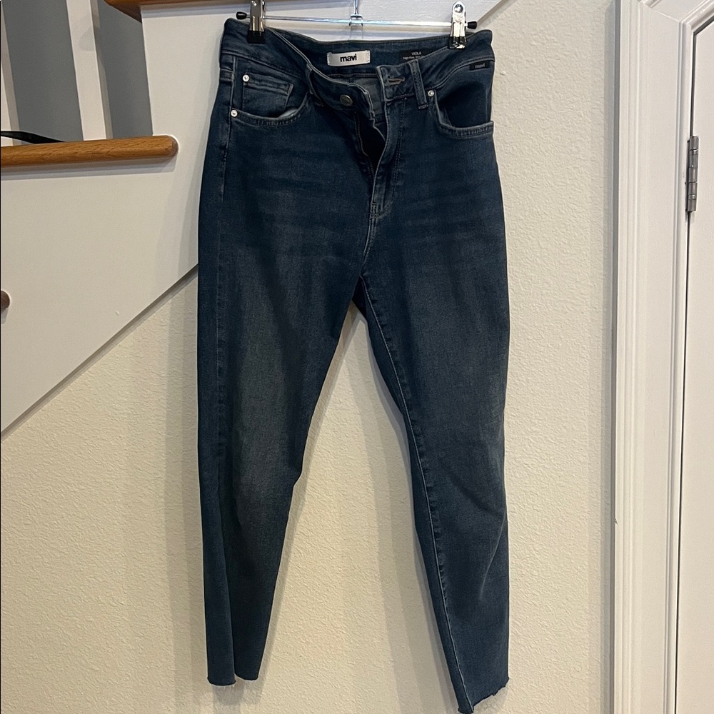 Mavi Women's Viola  High Rise Dark Blue Jeans